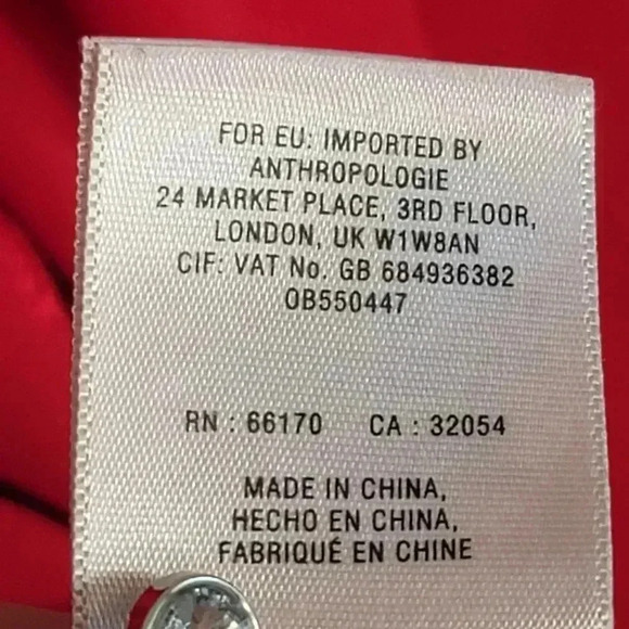 Anthropologie Moulinette Soeurs red sheer button blouse sz 6 - Picture 8 of 8